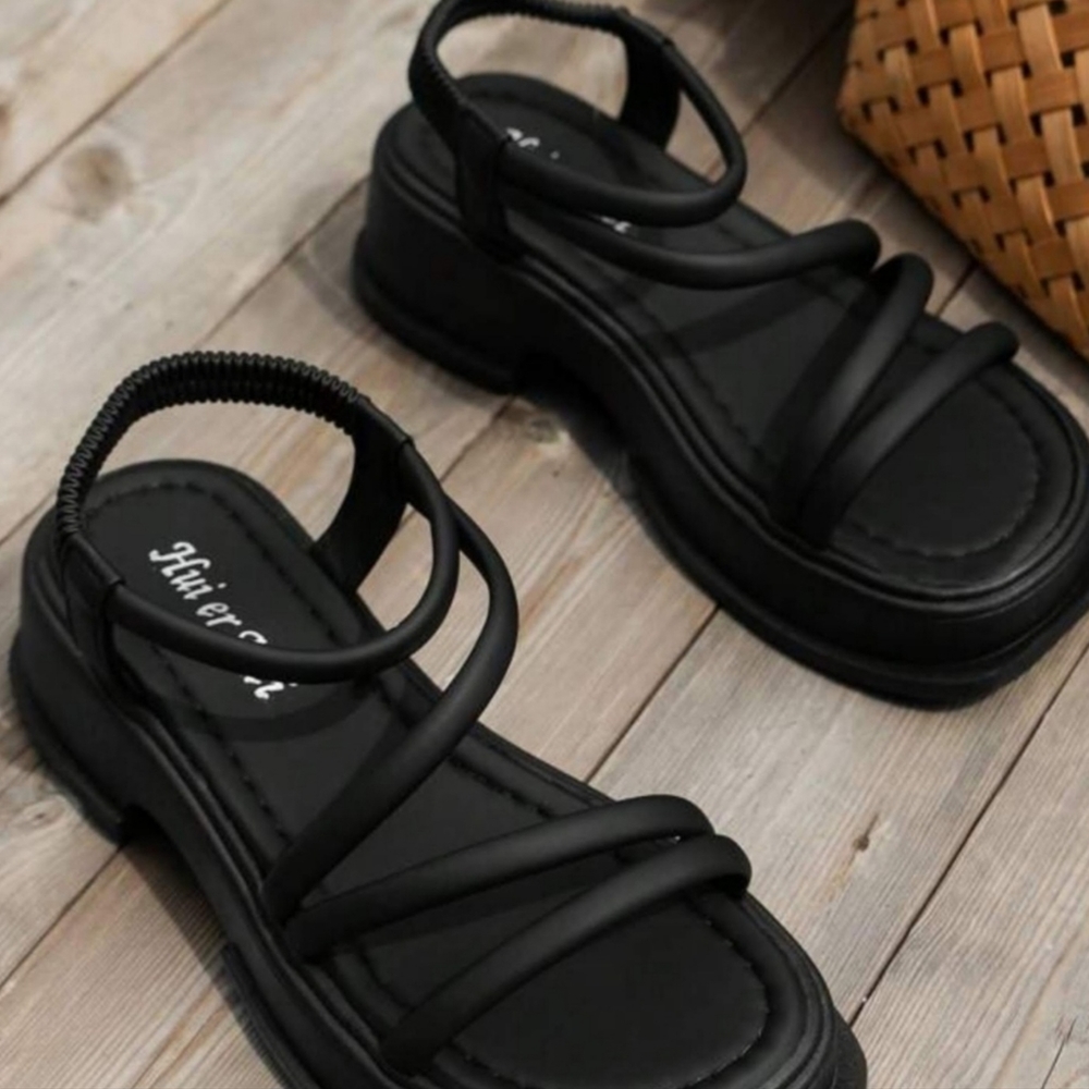 NWOT Slingback Wedge, Multi Strap Platform Sandals